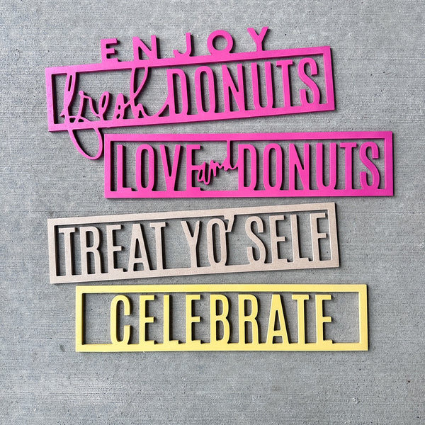 Interchangeable Donut Board Toppers - Party