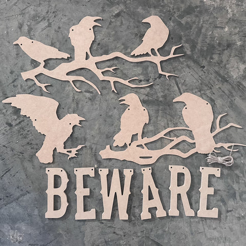 Beware Bird Banner - Unfinished