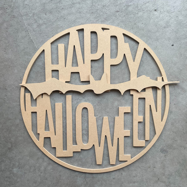 Happy Halloween & Bat Hoop - Unfinished